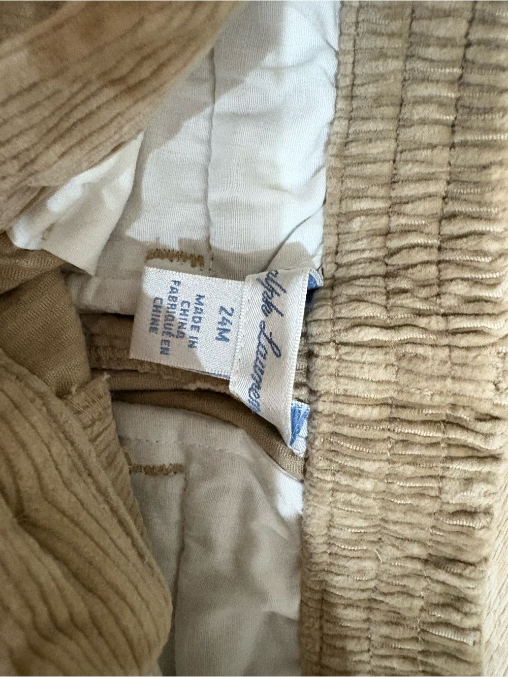 Ralph Lauren Kids Beige Corduroy Pants - Picture 4 of 6